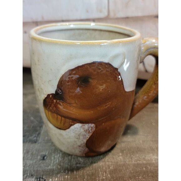 Pier 1 ceramic squirrel mug AS IS fall home decor - Picture 1 of 8